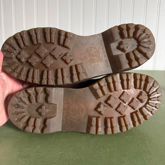 VTG England Two Tone Oxfords/Low Boots in Brown & Green Suede #1461-84 - Picture 8 of 10